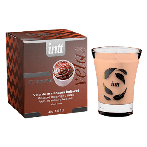 Vela de Massagem Beijável de Chocolate da Intt 