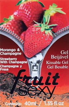 Gel Beijável Fruit Sexy Morango & Champagne da Intt 