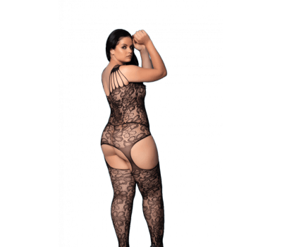 Lingerie Preta com Liga e Meia 7/8 - Carol